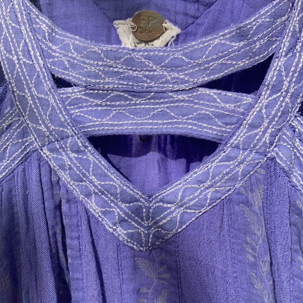 Periwinkle/blue dress from Free People. This dress has a hole!! Name your price